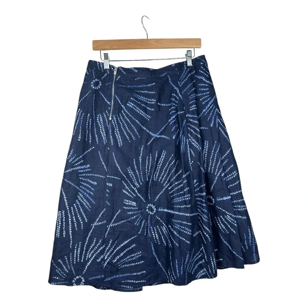 Tommy Bahama‎ Bastille Burst Linen Skirt size 6 Blue_3